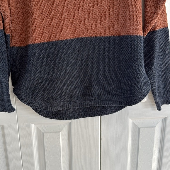 KUHL Bella Stripe Merino Wool Blend Knit Sweater-Blue/Brown/Tan- M - Picture 3 of 12
